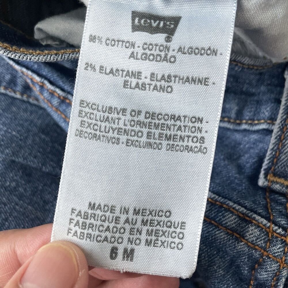 Levis 515 Bootcut Womens Medium Wash Stretch Blue Jeans 6M 26x30 Flap Pockets - Picture 8 of 10